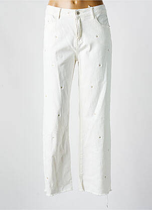 Pantalon drept alb ONADO femeie