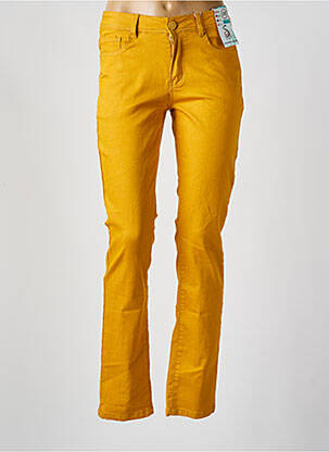 Pantalon slim buzunare galben S.QUISE femeie
