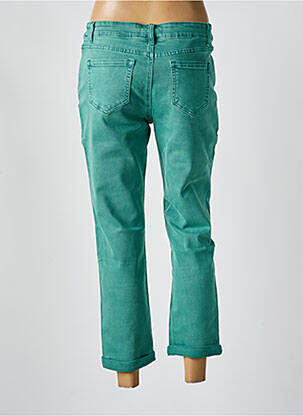 Pantalon 7/8 închidere cu fermoar sub clapetă cu nasturi verde SARAH JOHN femeie
