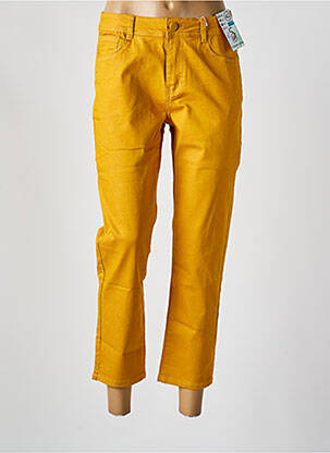Pantalon slim buzunare galben S.QUISE femeie
