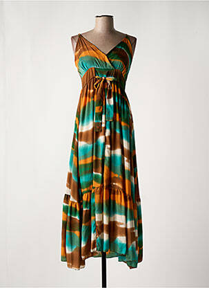 Rochie midi maro ANGE femeie