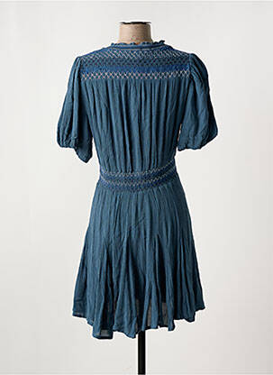 Rochie scurtă mâneci scurte mâneci scurte albastru ANGE femeie
