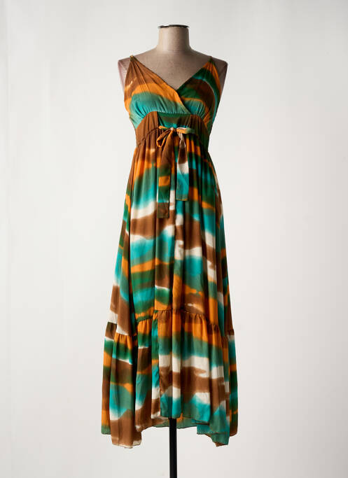 Rochie midi maro ANGE femeie