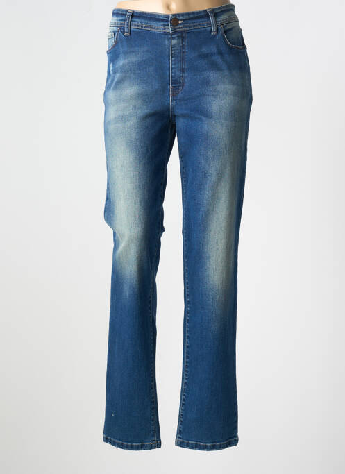 Blugi cu croială slim efect uzat decolorat mărime normală albastru COWEST femme