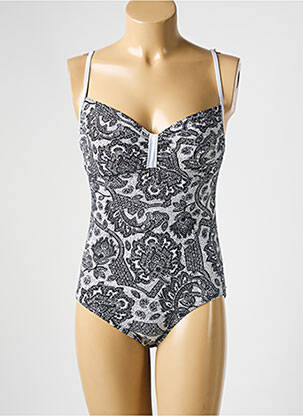 Costum de baie dintr-o singură piesă imprimeu fantezie top sutien modelat negru SALÉE femeie