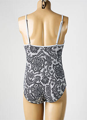 Costum de baie dintr-o singură piesă imprimeu fantezie top sutien modelat negru SALÉE femeie