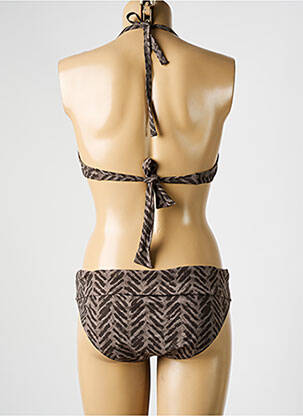 Costum de baie din două piese elasticitate top sutien modelat maro BANANA MOON femeie