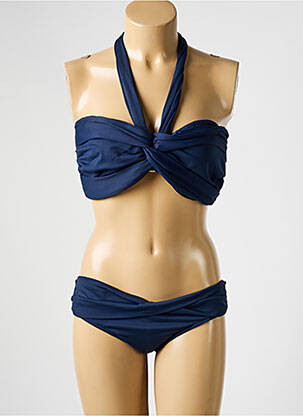 Costum de baie din două piese elasticitate top triunghiuri albastru SEAFOLLY femeie