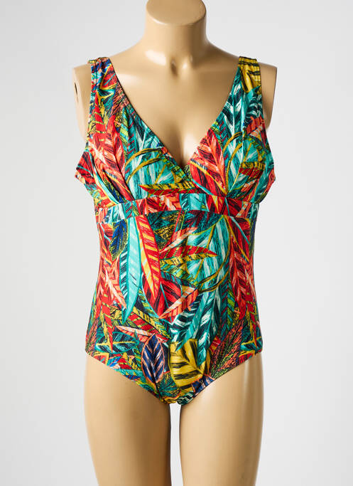 Costum de baie dintr-o singură piesă elasticitate top sutien modelat verde LAGON BLEU femme