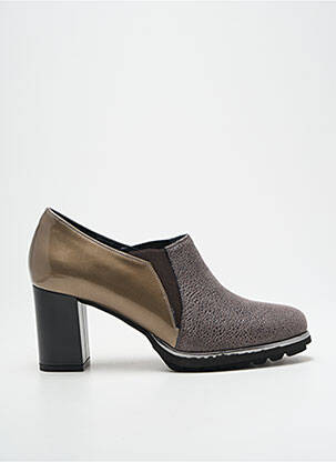 Botine/ghete material neted toc de 4 la 6 cm bej Ô TALONS GRANVILLE femeie