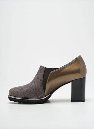 Botine/ghete material neted toc de 4 la 6 cm bej Ô TALONS GRANVILLE femeie
