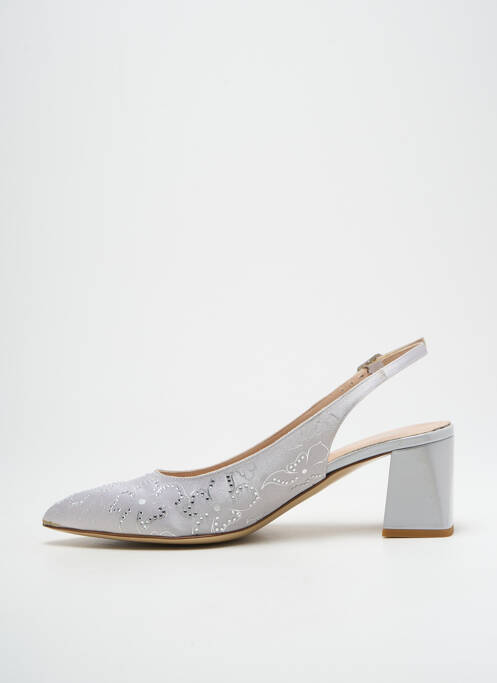 Pantofi cu toc închidere cu buclă(e) toc de 4 la 6 cm argintiu Ô TALONS GRANVILLE femme