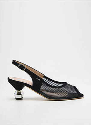Sandale/pantofi decupați toc cui. toc de 4 la 6 cm negru Ô TALONS GRANVILLE femeie
