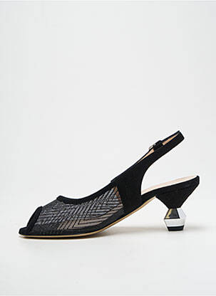 Sandale/pantofi decupați toc cui. toc de 4 la 6 cm negru Ô TALONS GRANVILLE femeie