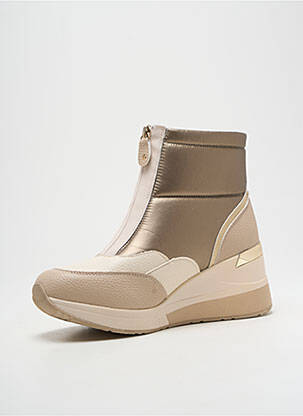 Botine/ghete material neted toc de 4 la 6 cm bej XTI femeie