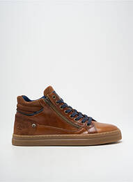 Adidași închidere cu fermoar și șireturi vârf rotund maro ARID homme
