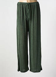 Pantalon drept talie elastică verde NEKANE femeie