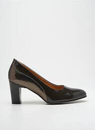 Pantofi cu toc material neted toc de 7 la 9 cm gri KARSTON femme