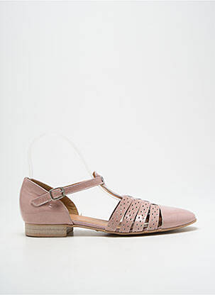 Sandale/pantofi decupați material neted toc plat până la 3 cm roz KARSTON femeie