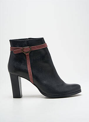 Botine/ghete material neted toc de 7 la 9 cm negru REBELLES femeie