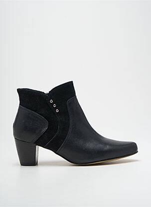 Botine/ghete material neted toc de 4 la 6 cm negru REBELLES femeie