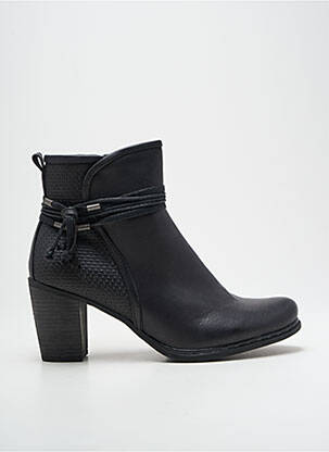 Botine/ghete material neted toc de 7 la 9 cm negru DELIRES DE FILLE femeie