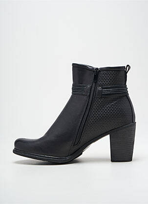 Botine/ghete material neted toc de 7 la 9 cm negru DELIRES DE FILLE femeie