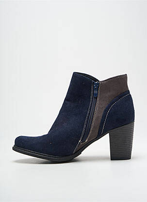 Botine/ghete închidere cu fermoar toc de 7 la 9 cm albastru DELIRES DE FILLE femeie