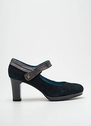 Pantofi cu toc nubuc toc de 4 la 6 cm negru KARSTON femeie