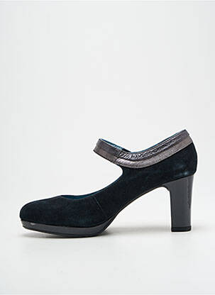 Pantofi cu toc nubuc toc de 4 la 6 cm negru KARSTON femeie