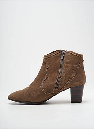 Botine/ghete nubuc toc de 4 la 6 cm maro LOLA GONZALEZ femeie