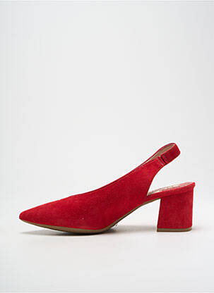 Pantofi cu toc nubuc toc de 4 la 6 cm roșu DORKING femeie