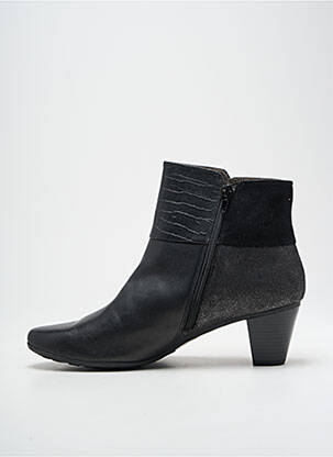 Botine/ghete material neted toc de 4 la 6 cm negru SWEET femeie