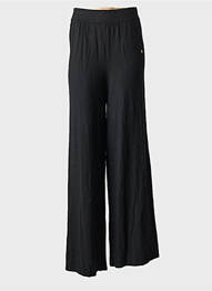 Pantalon evazat talie elastică negru LES TROPEZIENNES femme