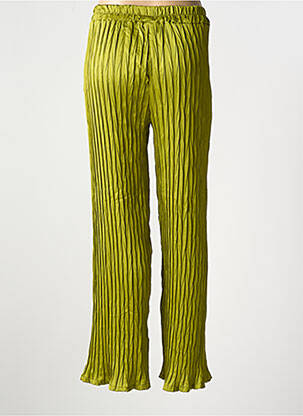 Pantalon drept talie elastică verde ABACA femeie