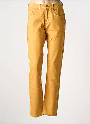 Pantalon slim elasticitate galben CREAM femeie