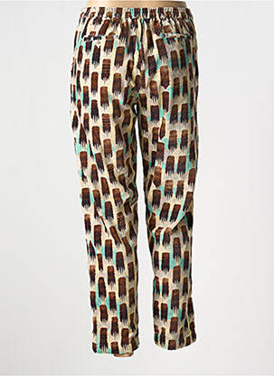 Pantalon slim talie elastică maro STORIATIPIC femeie
