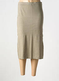 Fustă midi croială dreaptă verde CREAM femme