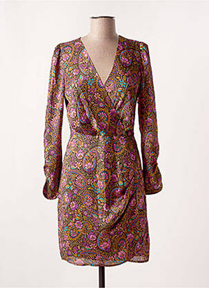 Rochie scurtă mâneci lungi mâneci lungi violet LA PETITE ETOILE femeie