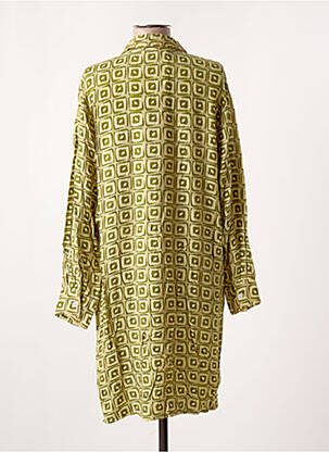Rochie midi imprimeu fantezie mâneci lungi verde STORIATIPIC femeie