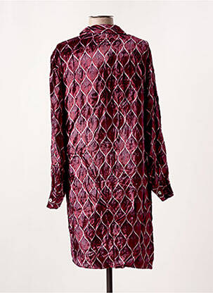 Rochie midi imprimeu fantezie mâneci lungi violet STORIATIPIC femeie