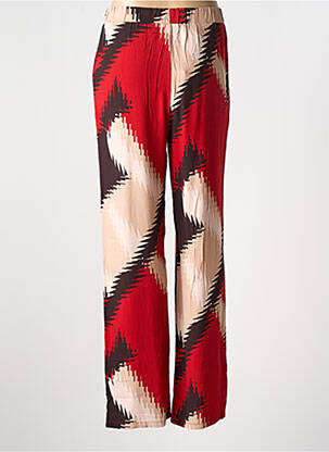 Pantalon drept țesătură poplin mărime normală roșu IVY BEAU femeie
