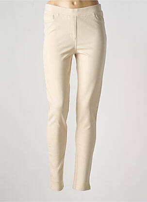 Pantalon slim talie elastică mărime normală bej BASE LEVEL femeie