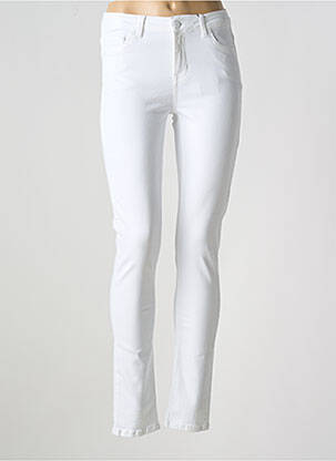 Blugi cu croială slim alb BASE LEVEL femeie