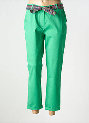 Pantalon 7/8 elasticitate mărime normală verde JULIE GUERLANDE femeie