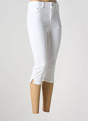 Pantalon trei sferturi alb YEST femeie