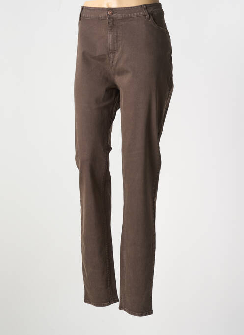 Blugi cu croială slim maro YEST femeie