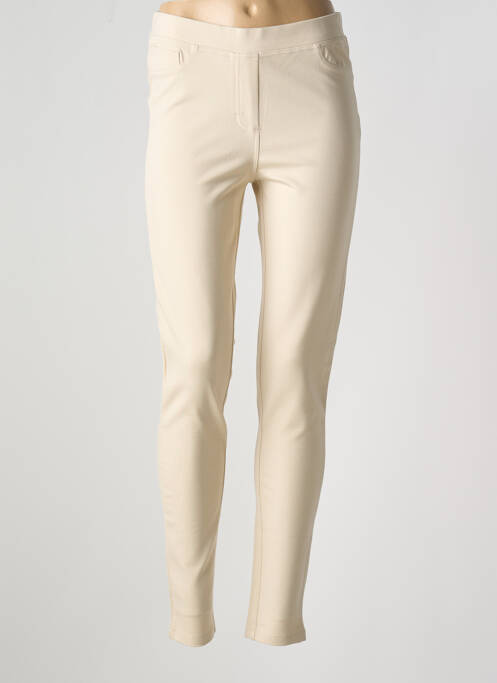 Pantalon slim bej BASE LEVEL femeie