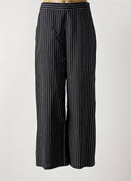 Pantalon larg închidere cu fermoar lateral talie înaltă negru SURKANA femeie