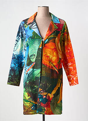 Palton lung portocaliu ORIENTIQUE NATURALLY femeie